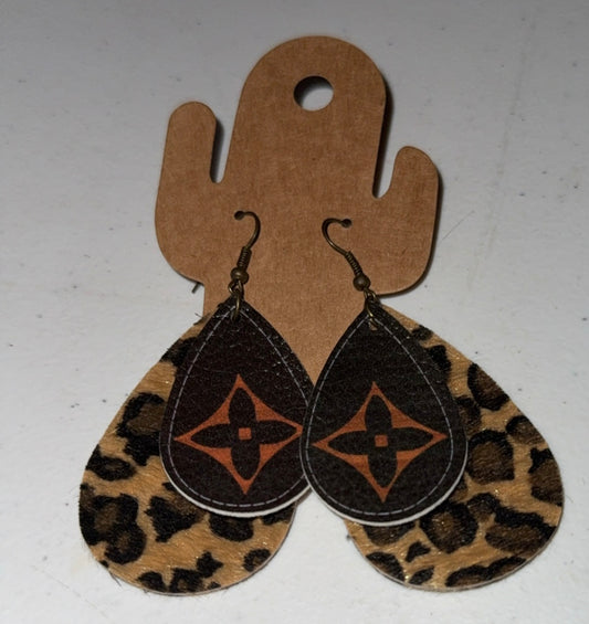 LV Leopard Earrings