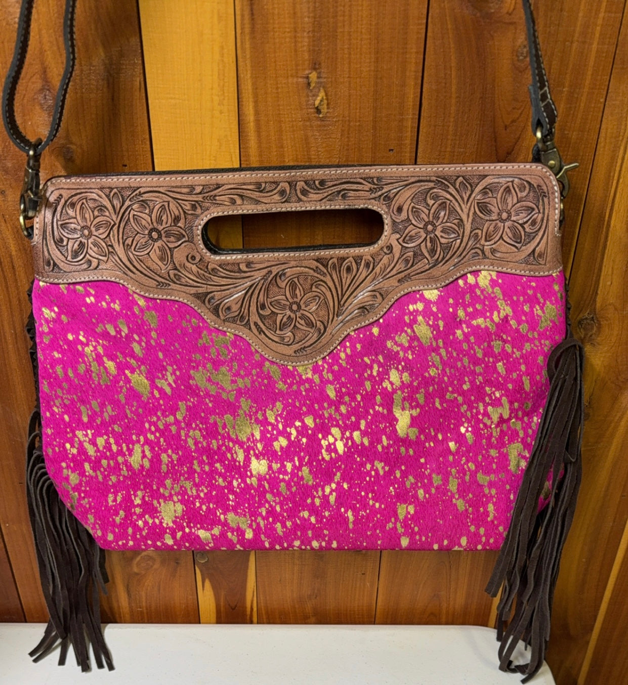 Pink Cowhide purse